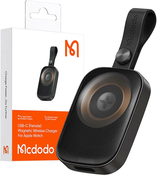 Karikues magnetik Mcdodo CH-4991 për Apple Watch, USB-C, i zi