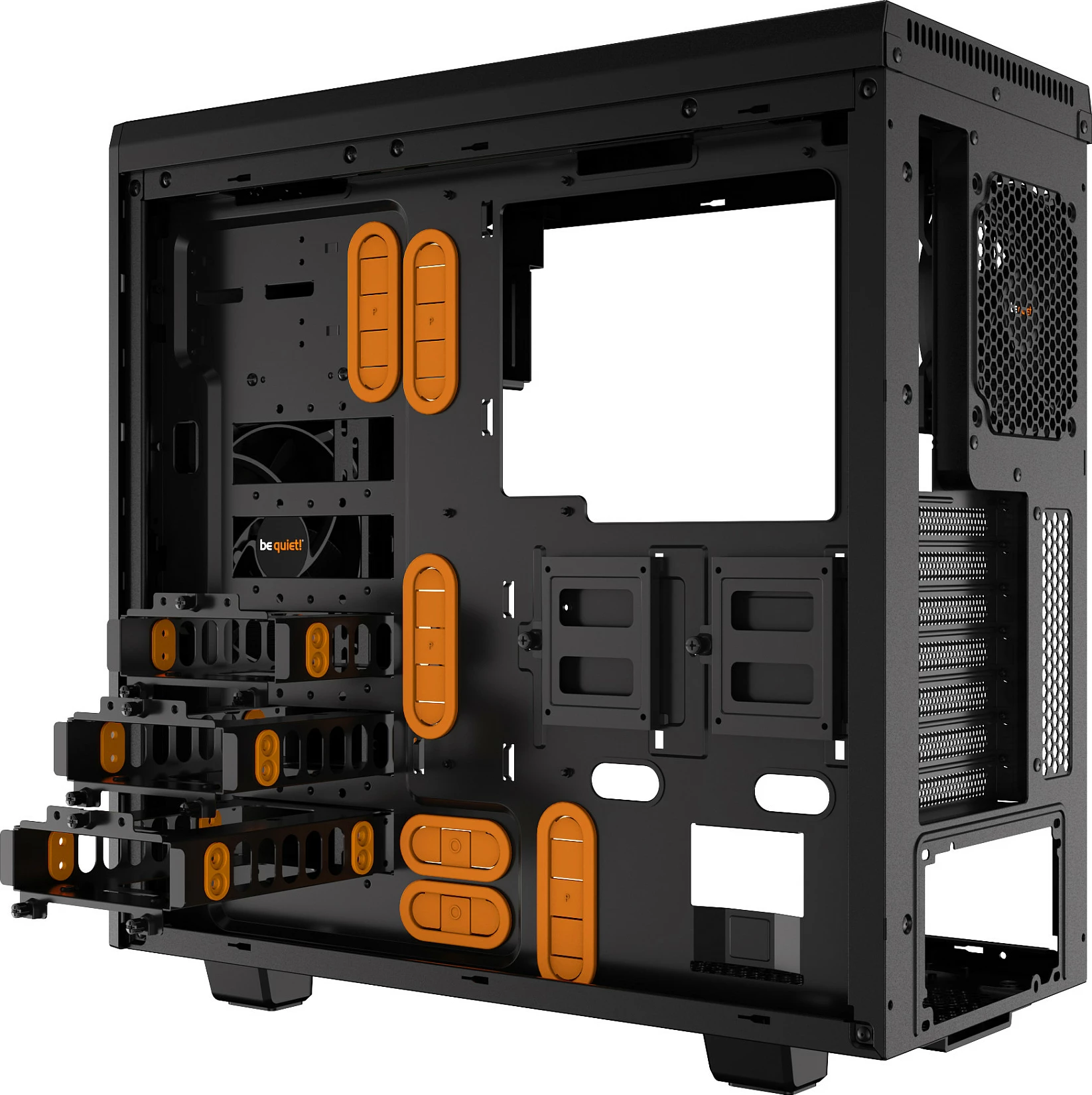 Kasë be quiet! Pure Base 600 Window, Midi Tower, PC, ATX, micro ATX, Mini-ITX, e zezë, portokalli