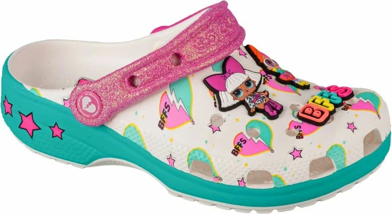 Atlete për fëmijë Crocs, të bardha me LOL Surprise