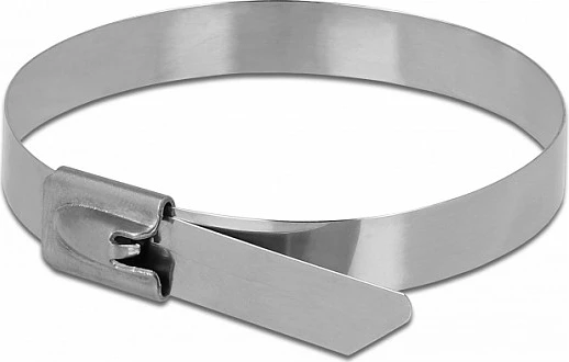 Lidhëse kabllosh DeLOCK 150mm x 7.9mm, çelik inox, 10 copë, e çlirueshme, inox