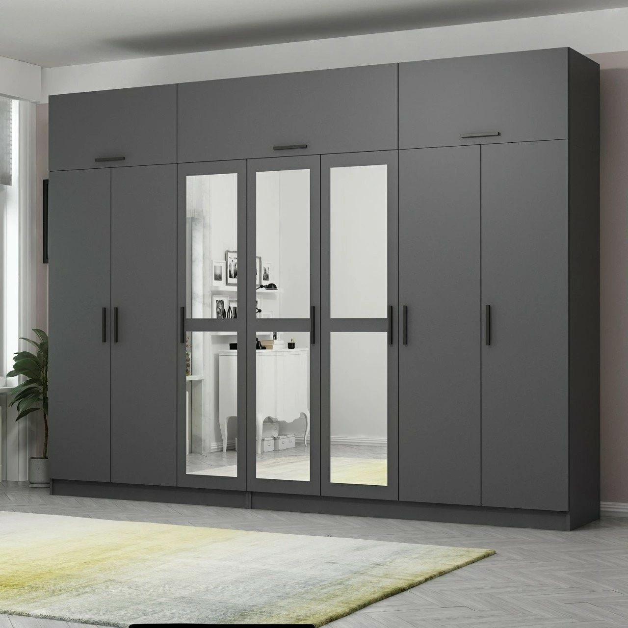 Dollap Skye Decor, ngjyrë antracit, Kale - 5192