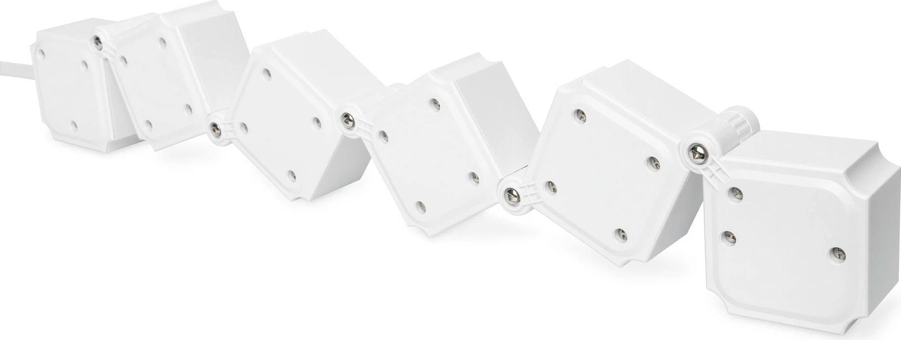 Shirit prizash Digitus 4x Schuko + 2x USB, kabllo 1.6 m, me ndërprerës, bardhë/zi