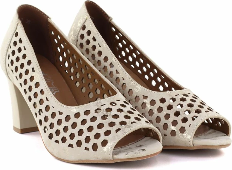 Këpucë me takë për femra Jezzi ASA283-7, bezhë