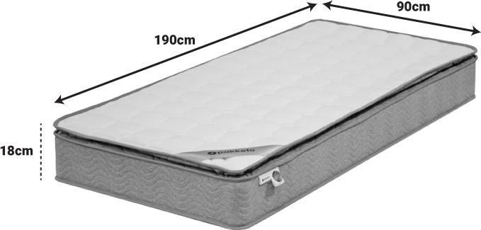 Dyshek Perfecto me susta të vazhdueshme, njëanshëm, shtresë e sipërme, 18-20cm, 90x190cm