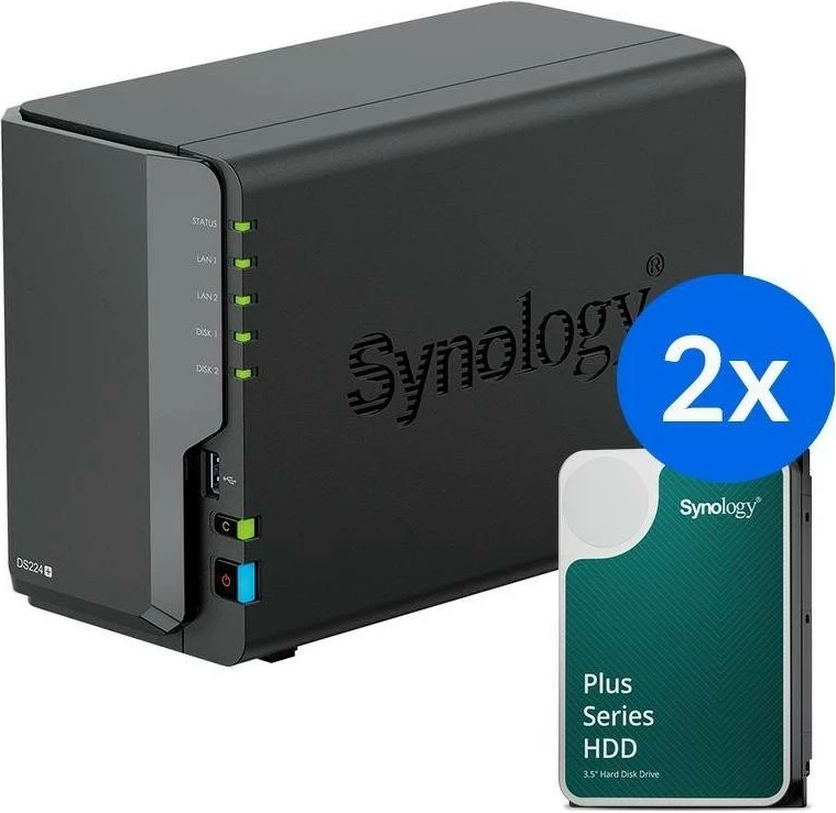 NAS Synology DS224+ 2x HAT3300-6T 12TB