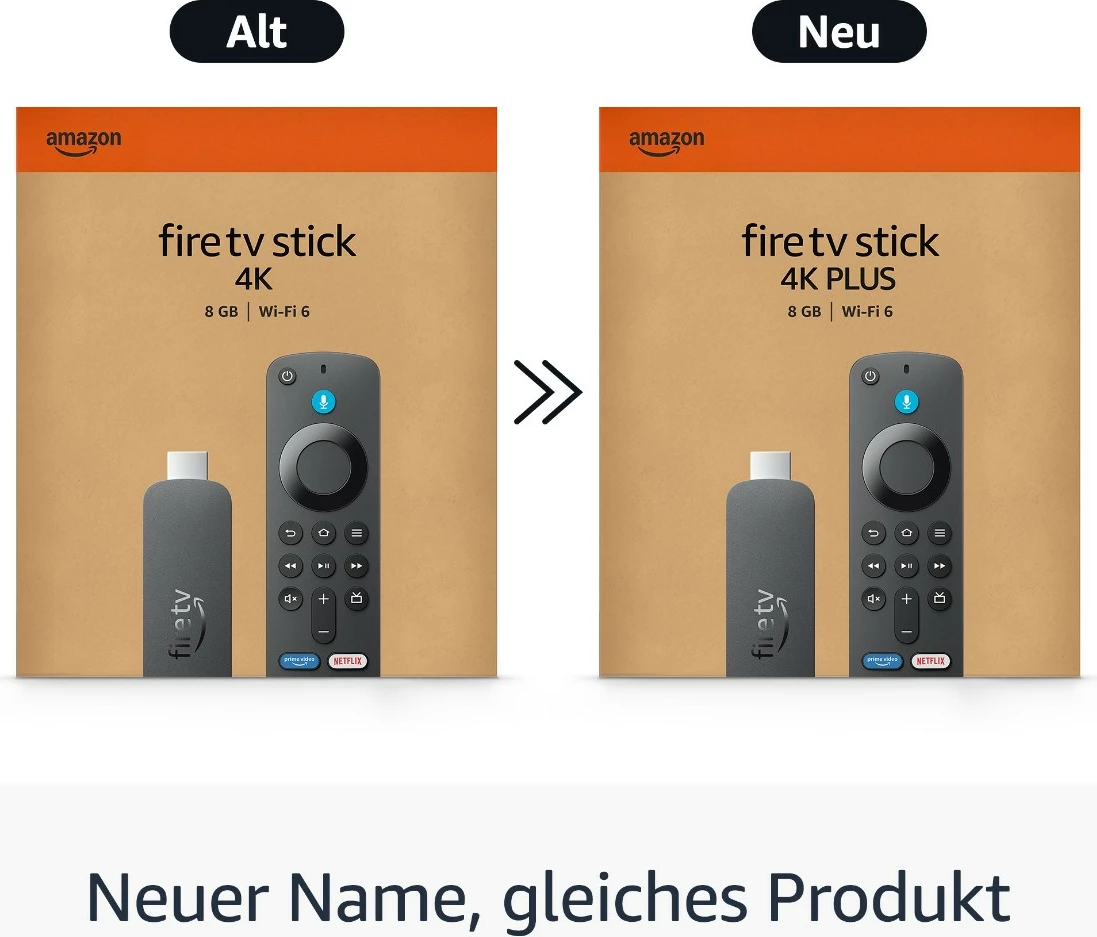 Stick streaming Amazon Fire TV Stick 4K Plus, 4K UHD, me telekomandë zanore, zi, set