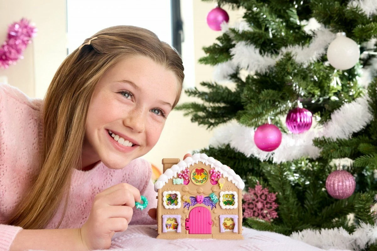 Kalendar aventi Mattel Polly Pocket JFV13, 1 mikro kukull + 24+ aksesorë, set