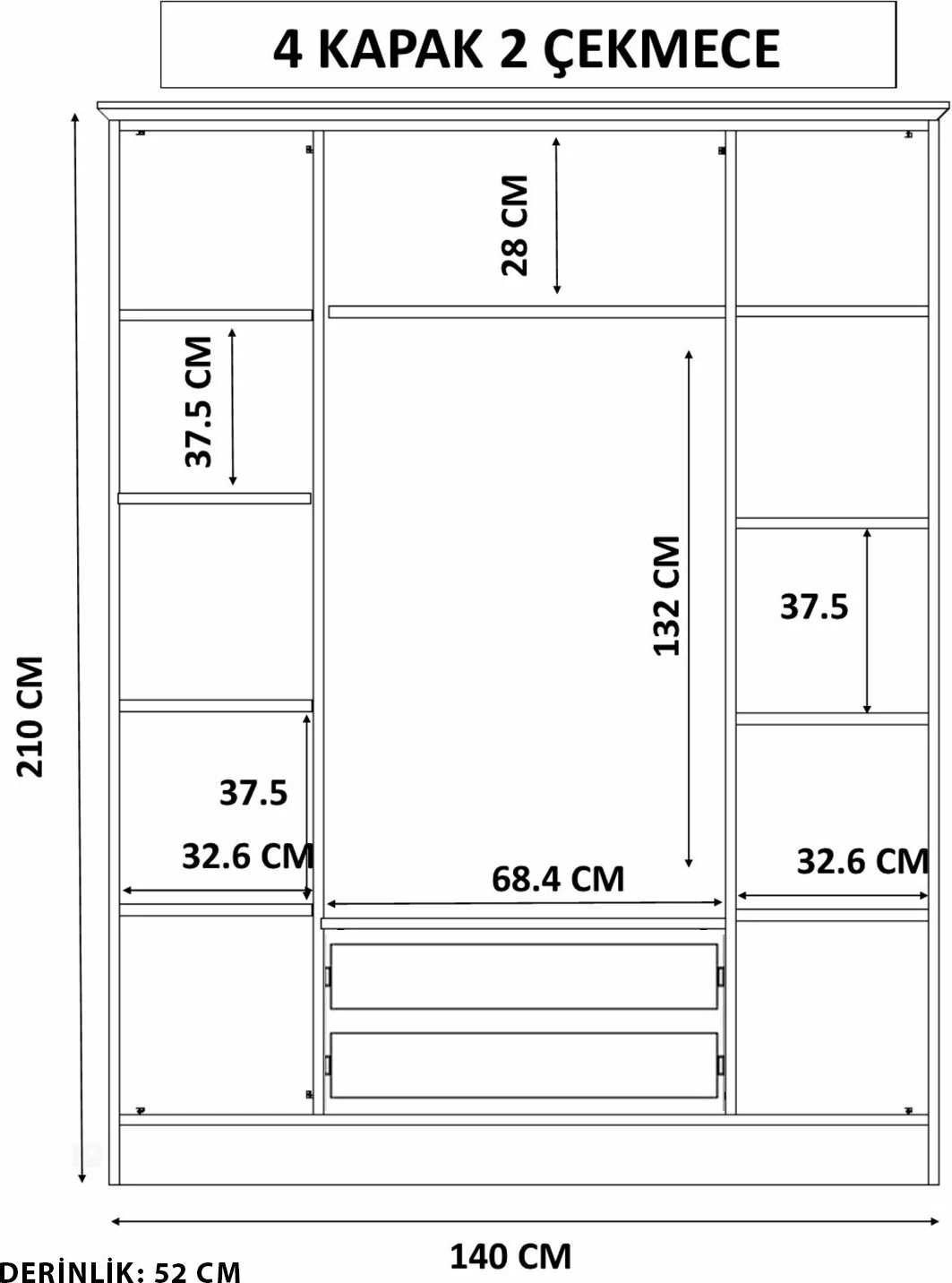 Dollap Skye Decor, Rb-168-01-011, ngjyrë e bardhë mat
