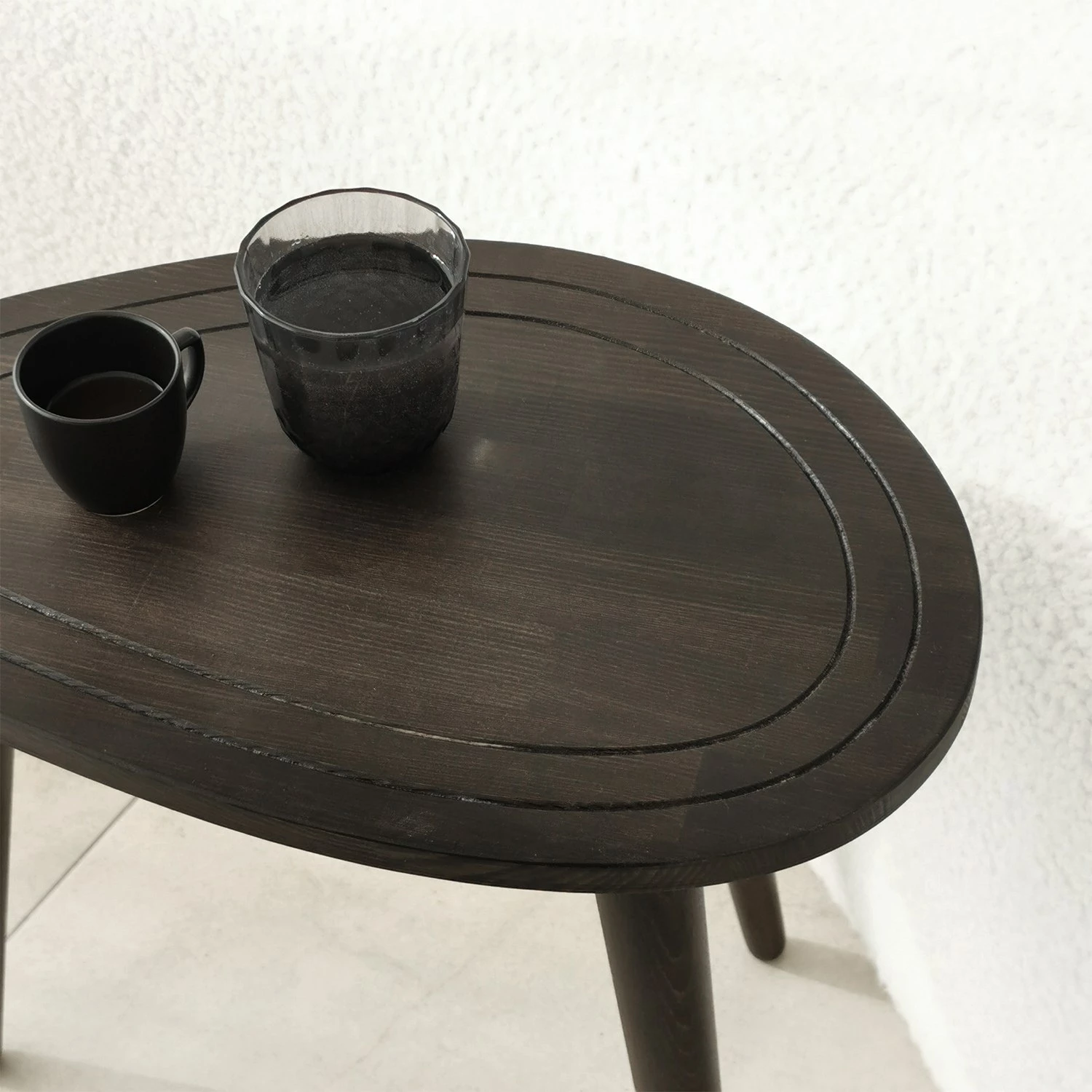 Set tavolina ndihmëse (2 copë), Hanah Home, Sweet, ngjyrë antracit
