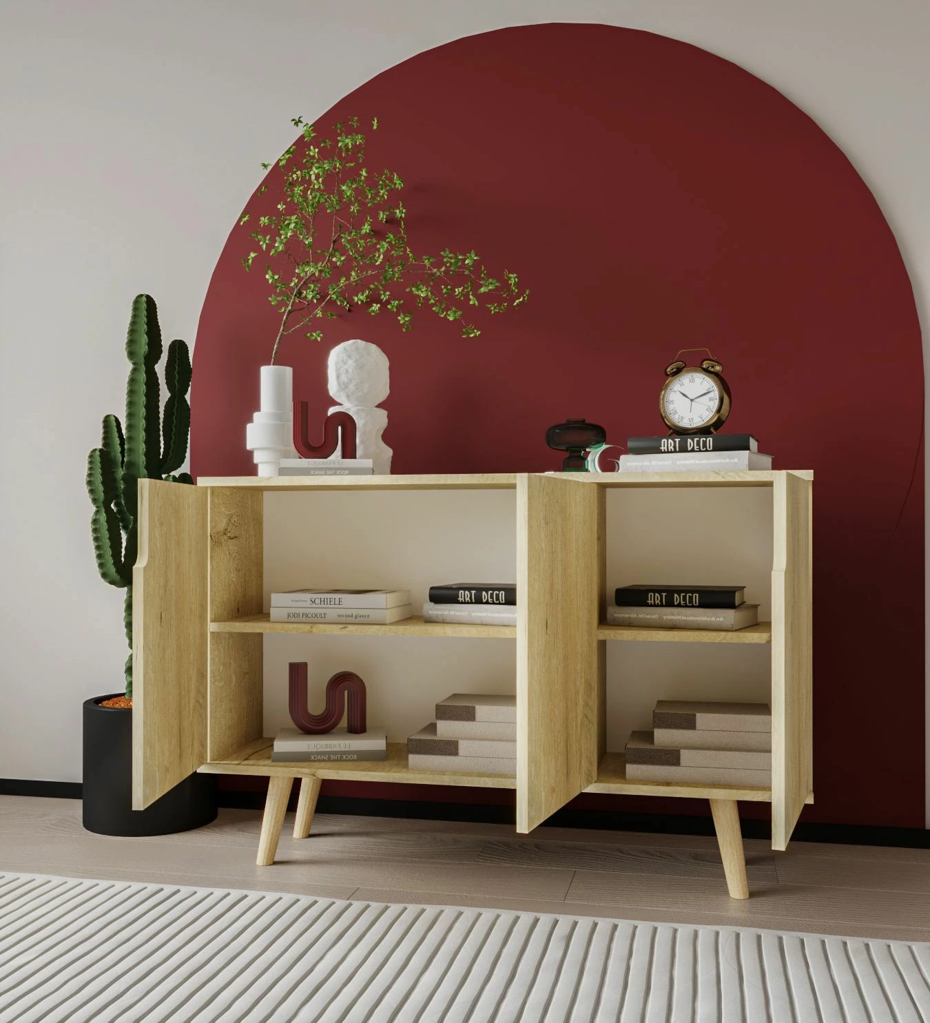 Konsol Skye Decor Verona 120, ngjyrë lisi Sapphire