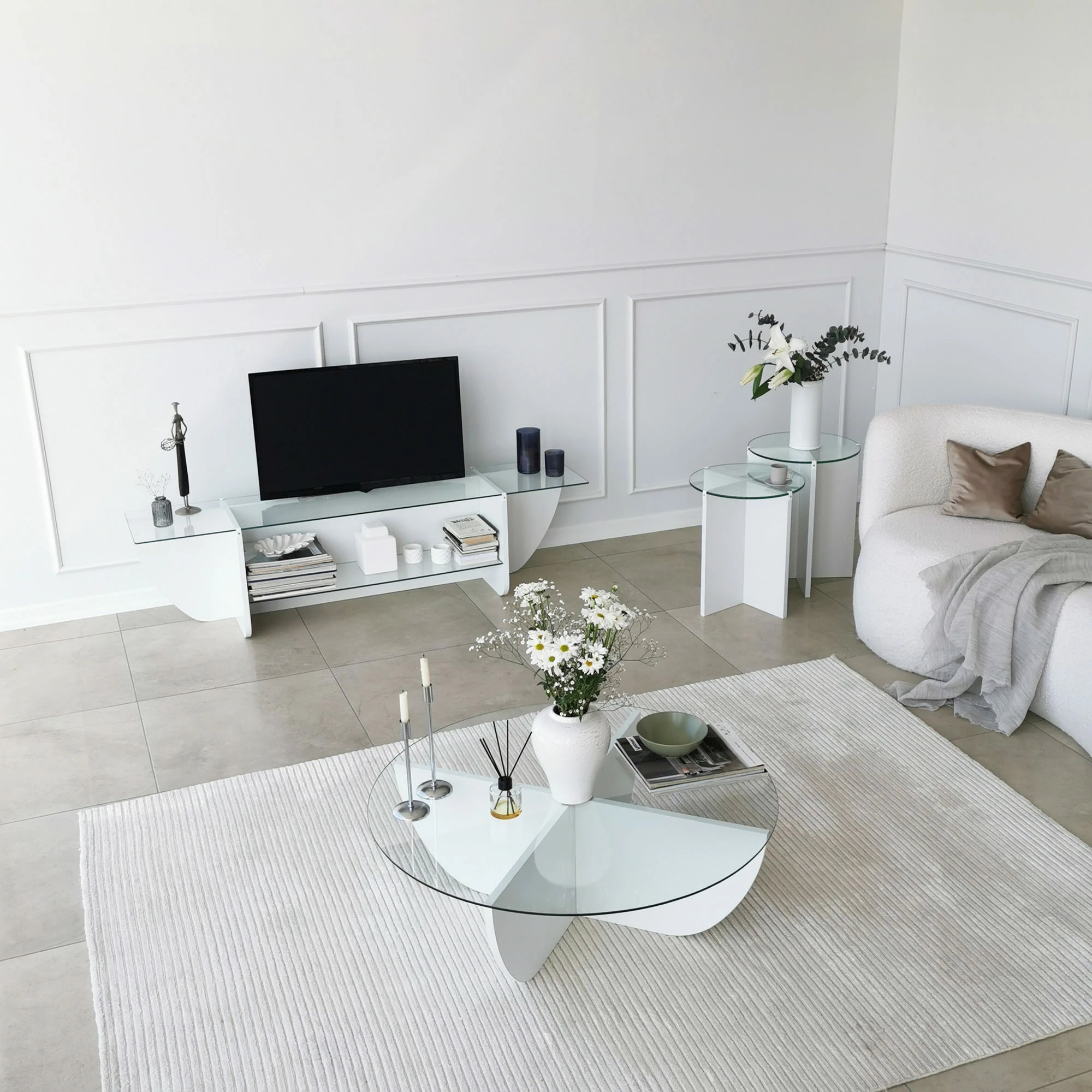 Komodë TV Hanah Home, Lily TV, e bardhë