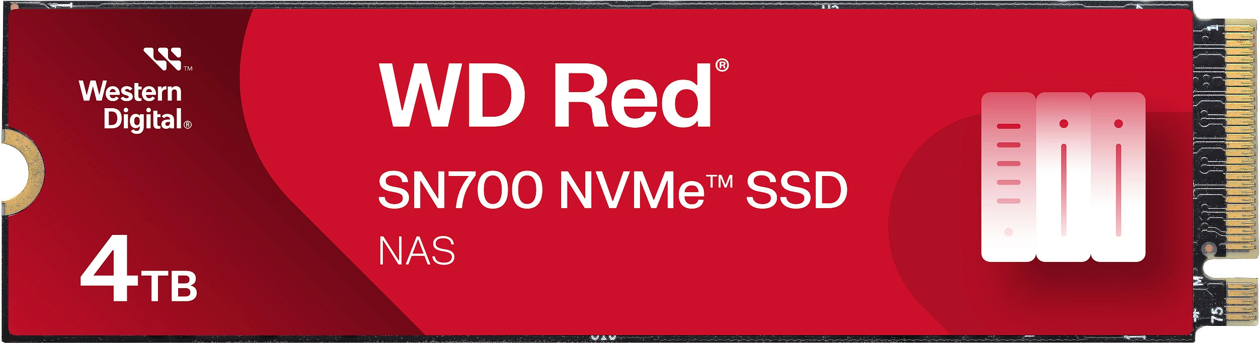 SSD Western Digital WD Red SN700, 4 TB, M.2, 3400 MB/s