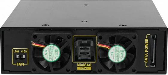 Rack mobil DeLOCK 47233 për 4x 2.5" SATA/SAS hot-swap, 5.25", 12 Gbit/s, i zi