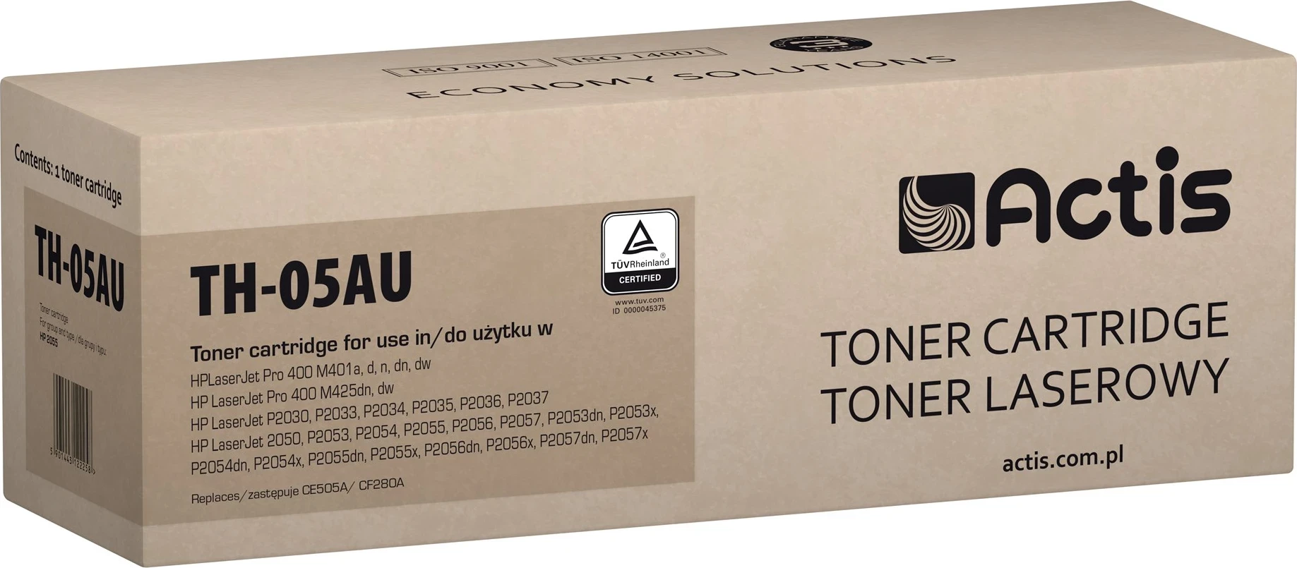 Toner Universal Actis TH-05AU, për HP, zi
