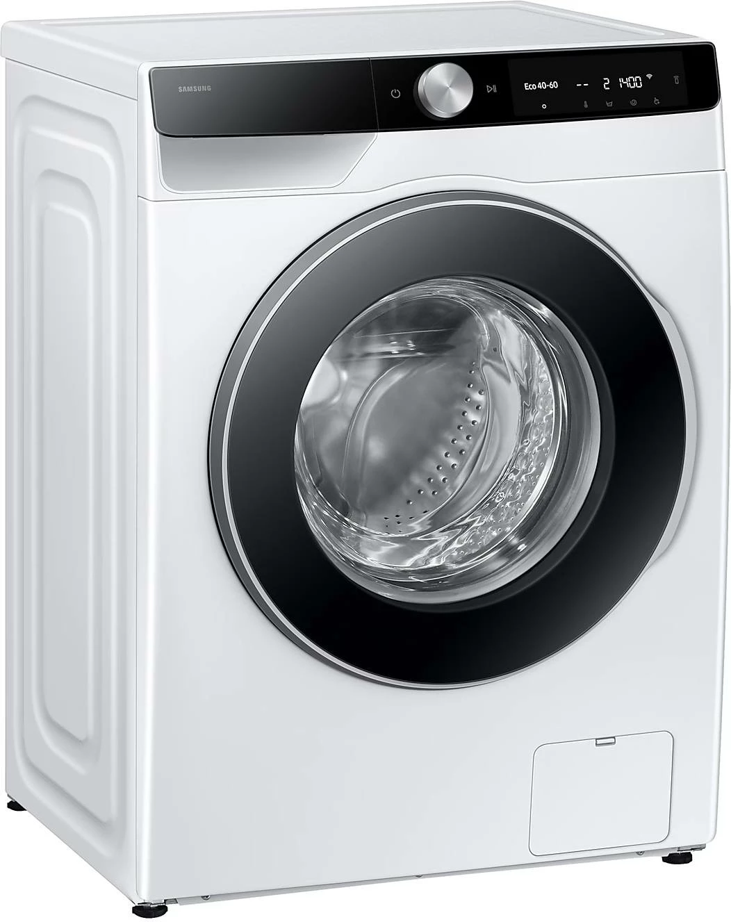 Makinë larëse Samsung WW90DG6G94LKU4, 9 kg, 1400 rpm, klasa energjike A, AI Ecobubble dhe AI Wash, Auto Dispense, Wi‑Fi SmartThings, e bardhë/derë e zezë