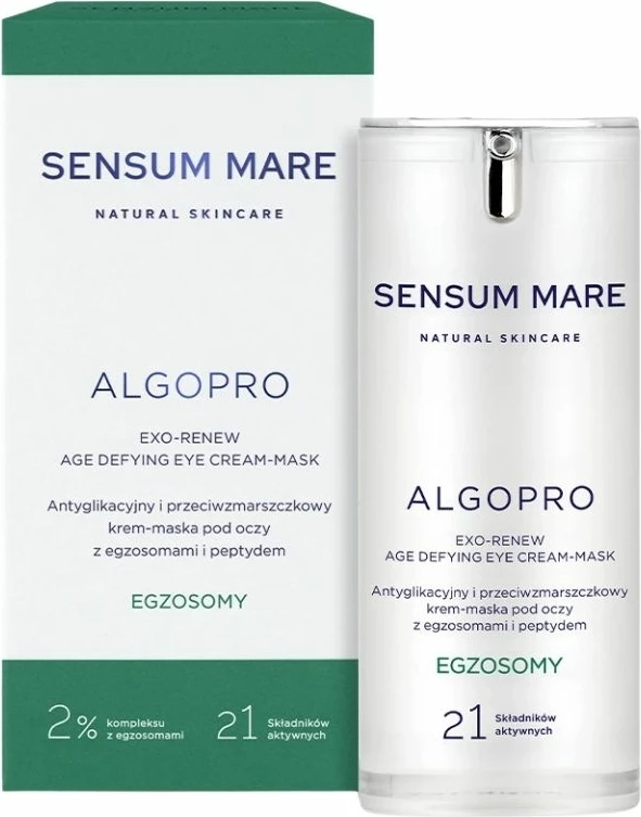 Krem-maskë për sy Sensum Mare Algopro Anti-Glucose dhe Anti-Wrinkle me Ekzosome dhe Peptide për femra, 15ml