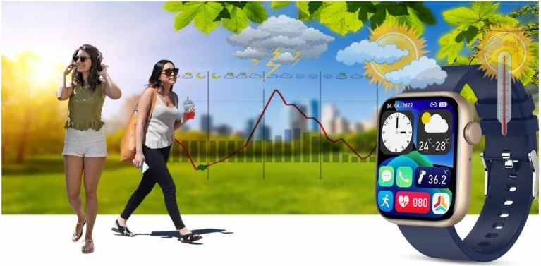 Smartwatch për femra Gravity, e zezë