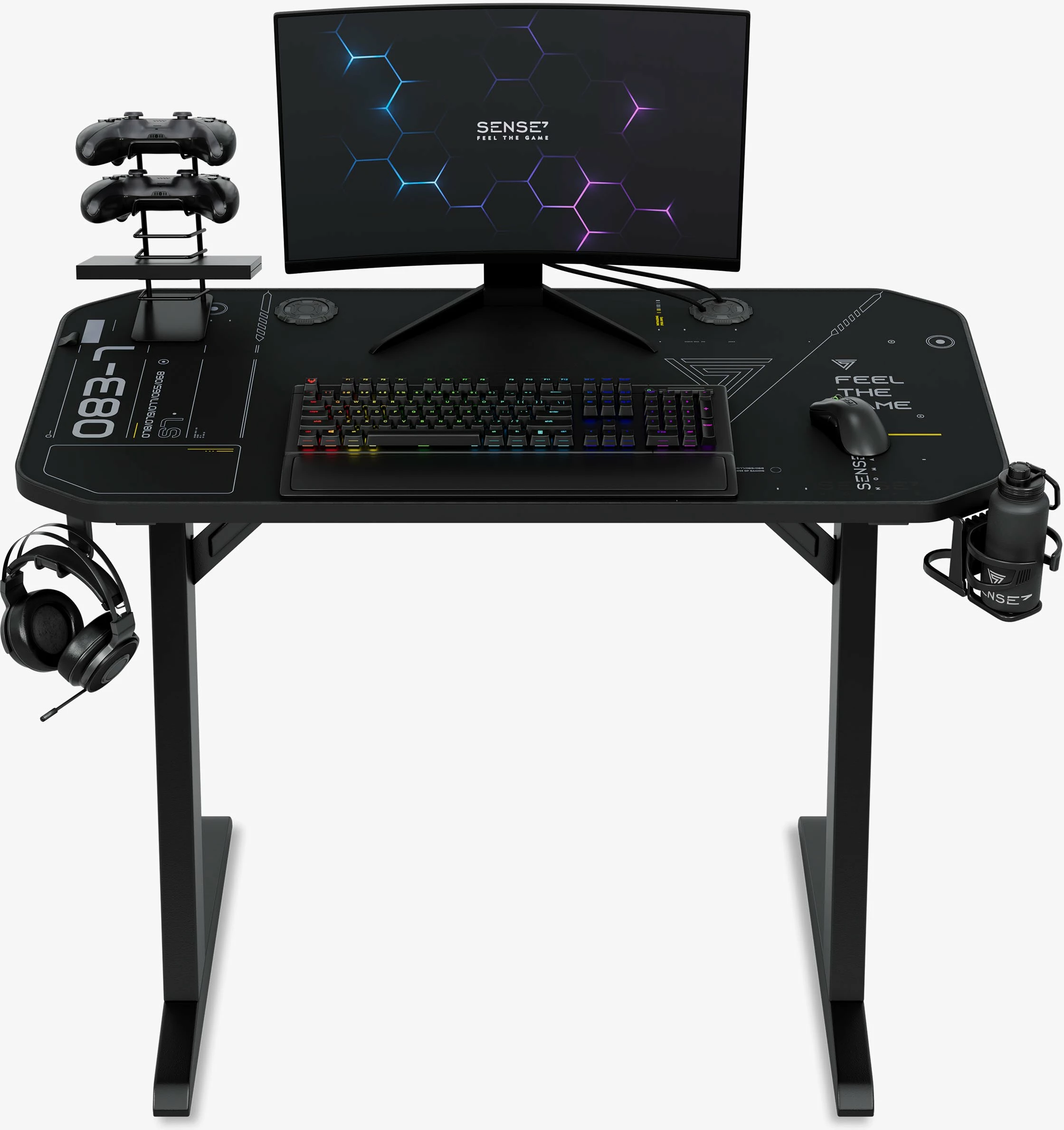 Biurko gaming SENSE7 Nomad Cybernetic 120x60 cm i zi
