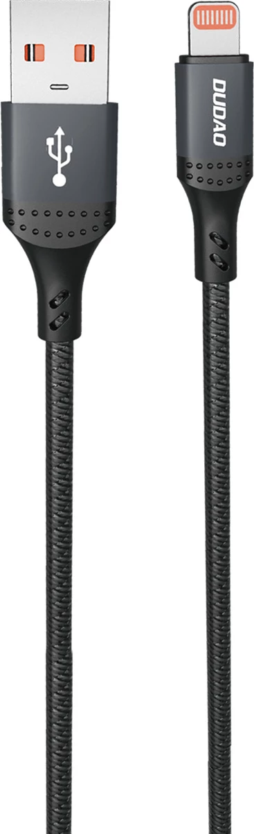 Kabllo karikimi Dudao L3SL, USB-A në Lightning, 1.2m, 30W, e zezë