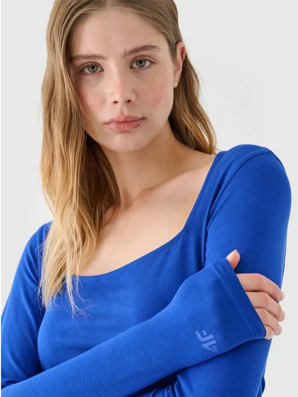 Maicë me mëngë të gjata slim 4f femra