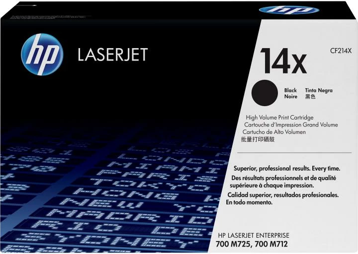 Toner HP 14X CF214X rendiment i lartë për LaserJet Enterprise 700 M712/M725 e zezë