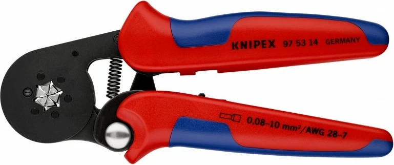 Vegël krimpimi Knipex KP-975314SB, 180mm, plastikë/çelik, e zezë/blu/e kuqe