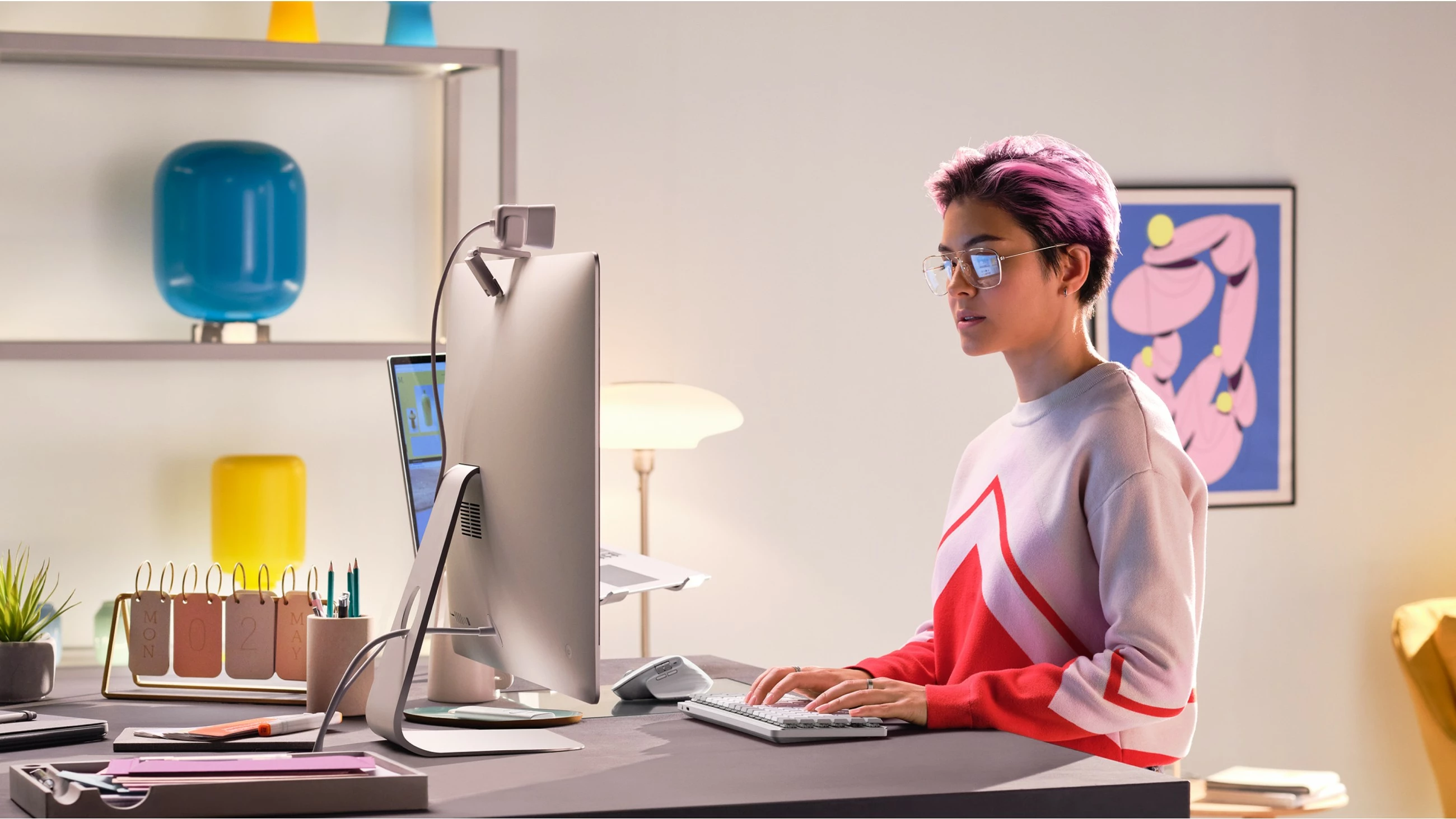 Tastierë mekanike Logitech MX Mechanical Mini për Mac, Wireless, E bardhë