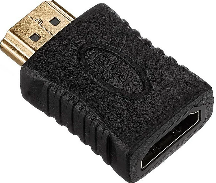 Adapter HDMI LINDY Type-A mashkull-në-femër, Non-CEC, i zi