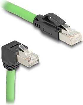 Kabllo rrjeti DeLOCK RJ45 Cat6a, 2 m, SF/UTP, njëra anë këndore, e gjelbër