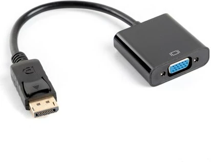 Kabllo përshtatëse Lanberg AD-0002-BK, VGA - DisplayPort, 20cm, e zezë