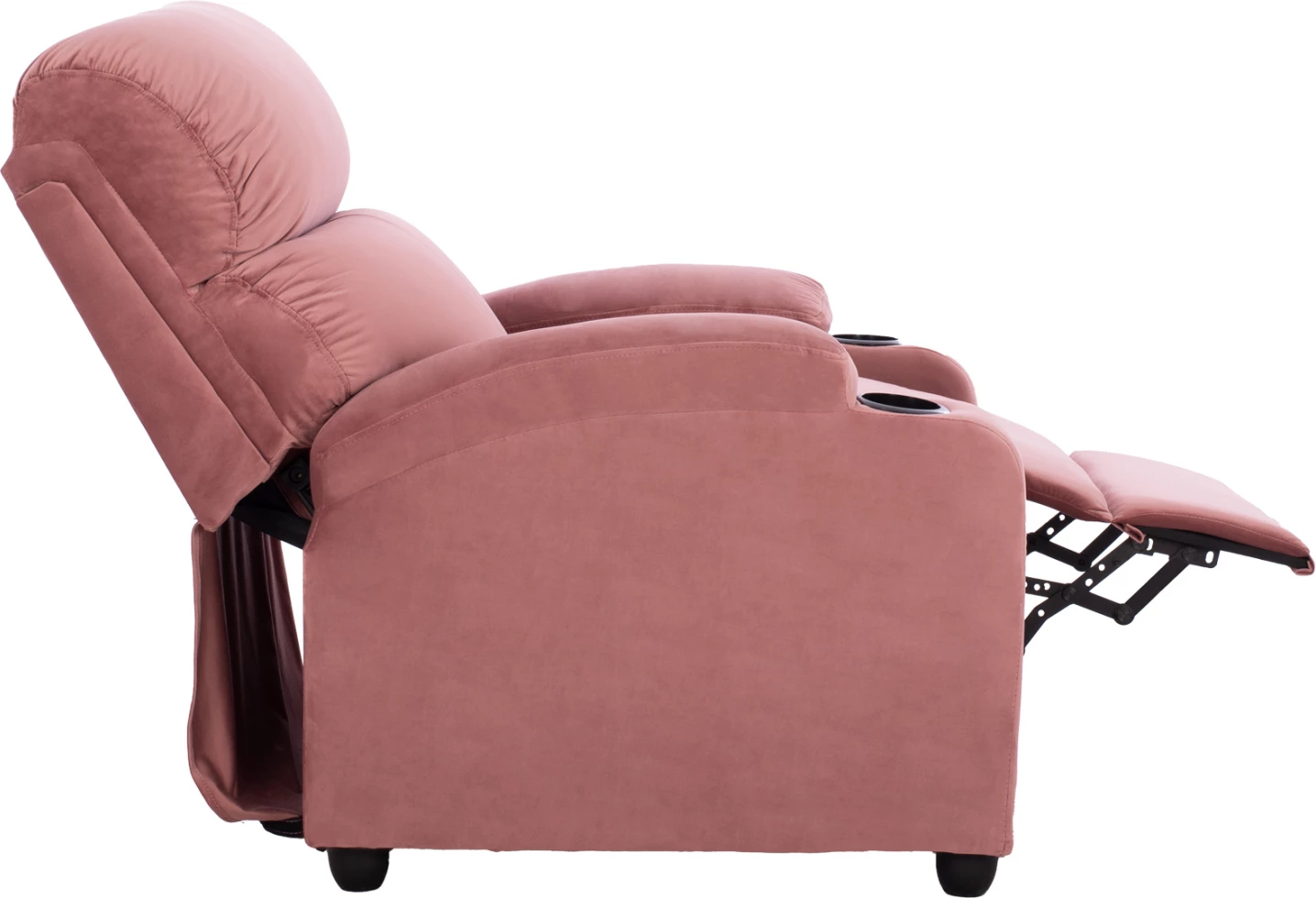 Karrige relaksuese FH0122.12, kadife rozë e pluhurosur, mekanizëm shtrirjeje, 80x95x103