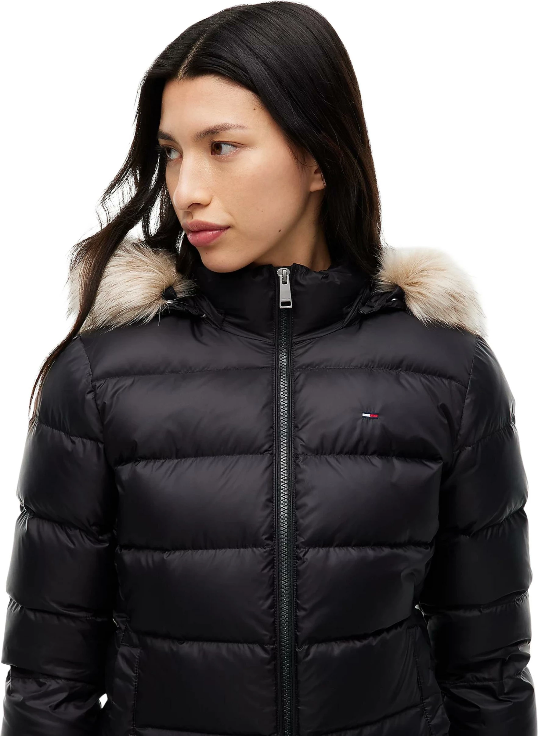 Jakne puffer për femra Tommy Hilfiger Jeans TJW BASIC DW0DW18312, e zezë [Madhësia: XXL]