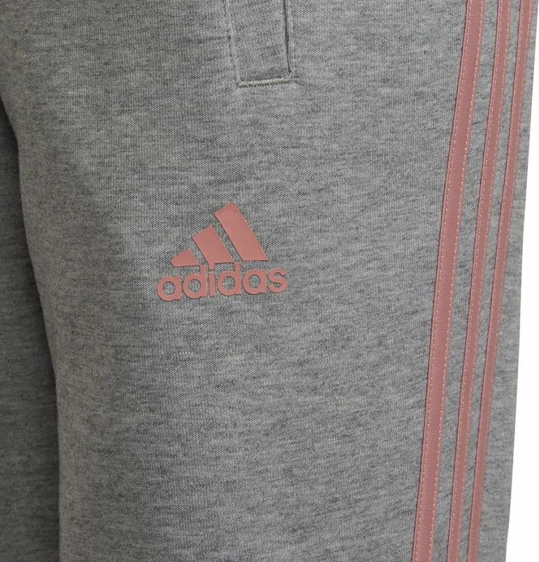 Pantallona për fëmijë adidas, gri me detaje rozë [Madhësia: 164 cm]