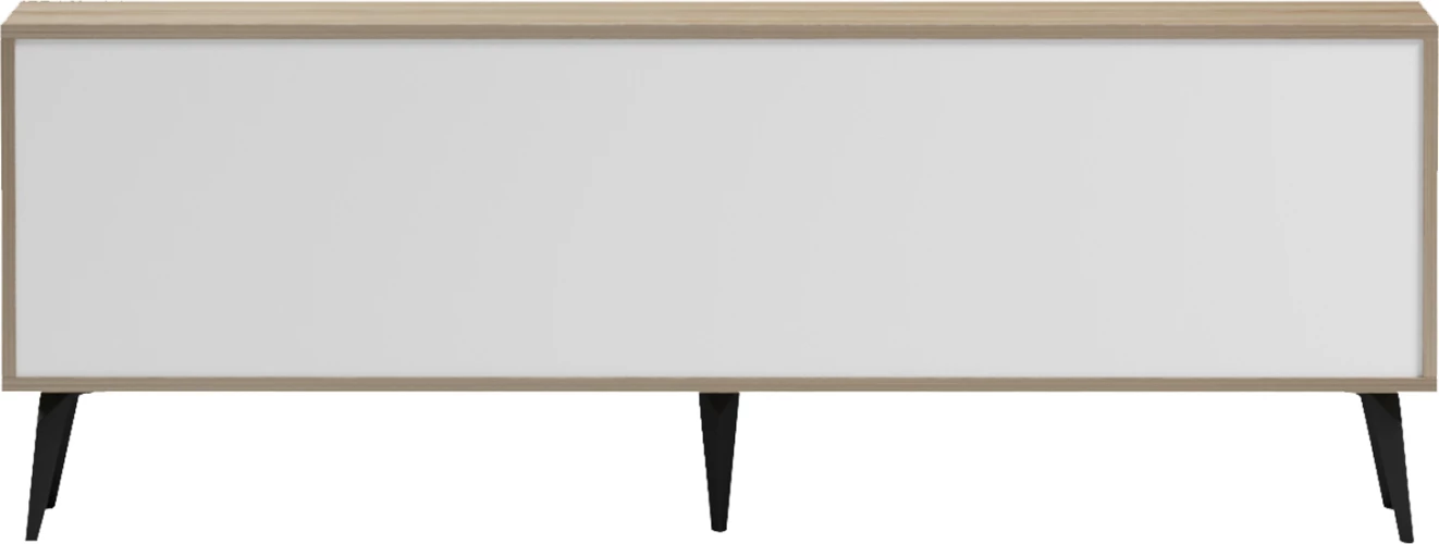 Komodë TV SAVORE, melaminë sonama/e bardhë, 140x35.5x51cm