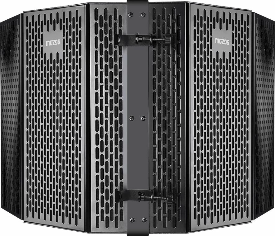 Kabinë akustike Mozos MSHIELD-CABIN-PRO PRO, 5-panel e palosshme, adapter 3/8\"-5/8\", e zezë