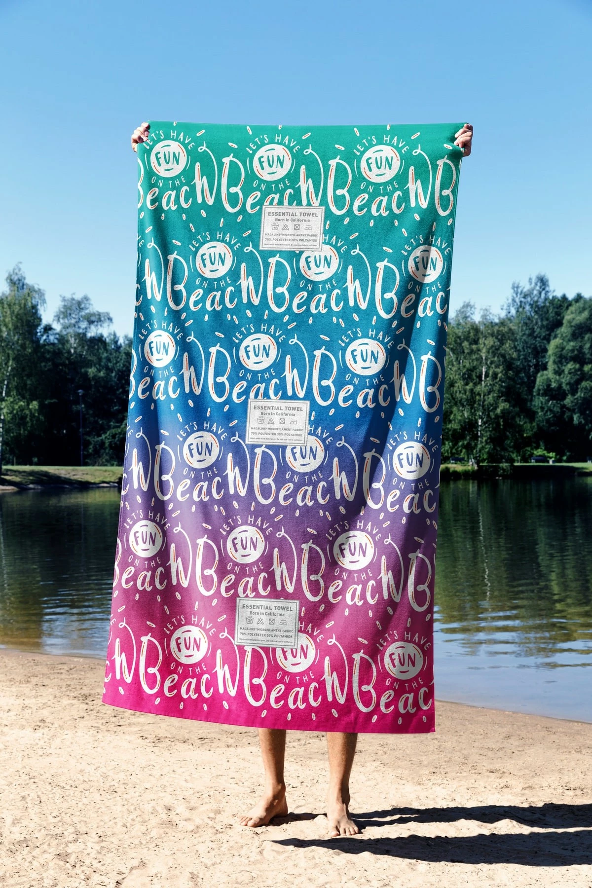 Peshqir plazhi Mijölnir, Beachfun 70, shumëngjyrësh, 70x130cm