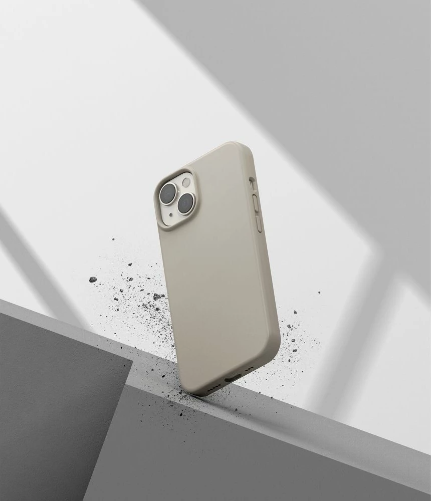 Mbështjellës Ringke për iPhone 14 Plus 6.7", silikon, gri