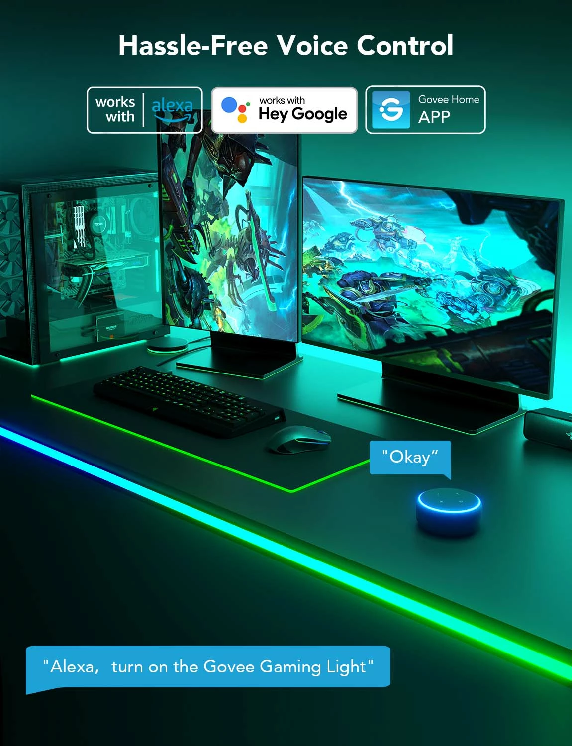 Shirit neon LED Govee H61C3 3m RGBIC Bluetooth, prizë EU