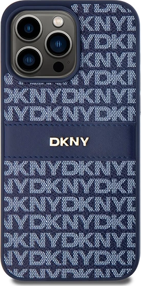 Mbështjellës DKNY Mono Stripe & Metal Logo për iPhone 15 Pro Max, Blu