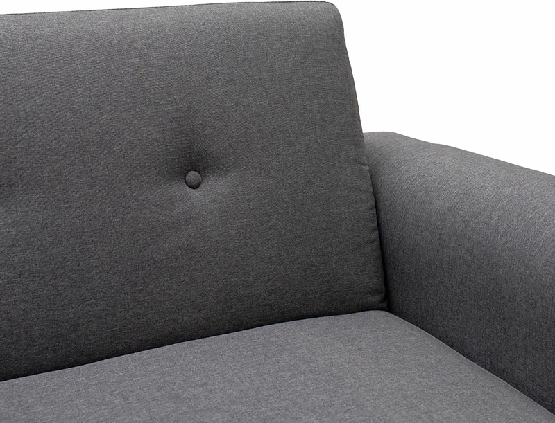 Divan-tresh shtrat Carmelo ngjyrë gri e errët 214x80x86cm