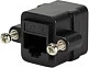 Bashkues RJ45 LogiLink Cat.5e UTP, 2x prizë RJ45, me flanxhë montimi, i zi