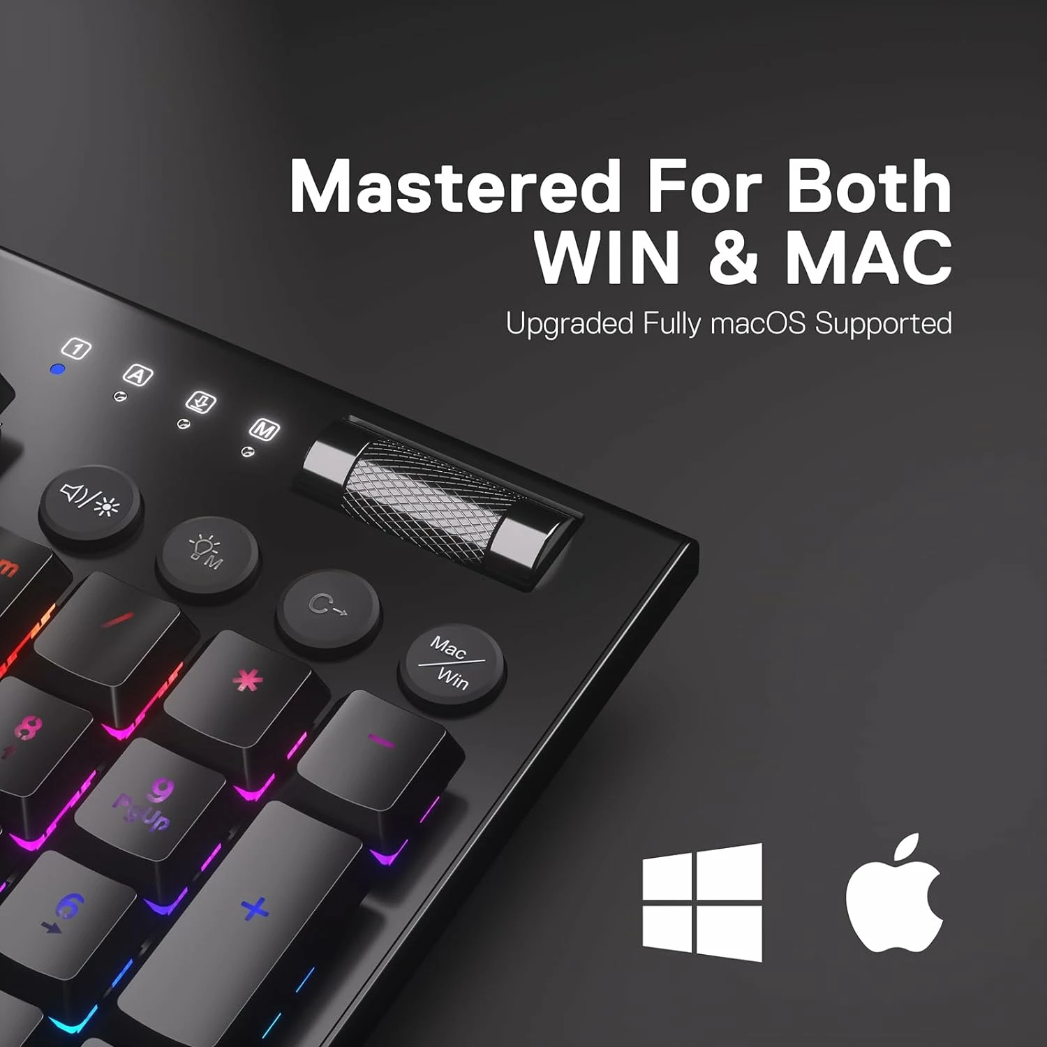 Tastierë mekanike Redragon Horus Pro K618RGB-PRO, full size, Red Switch, USB-C/2.4G/BT, RGB, e zezë
