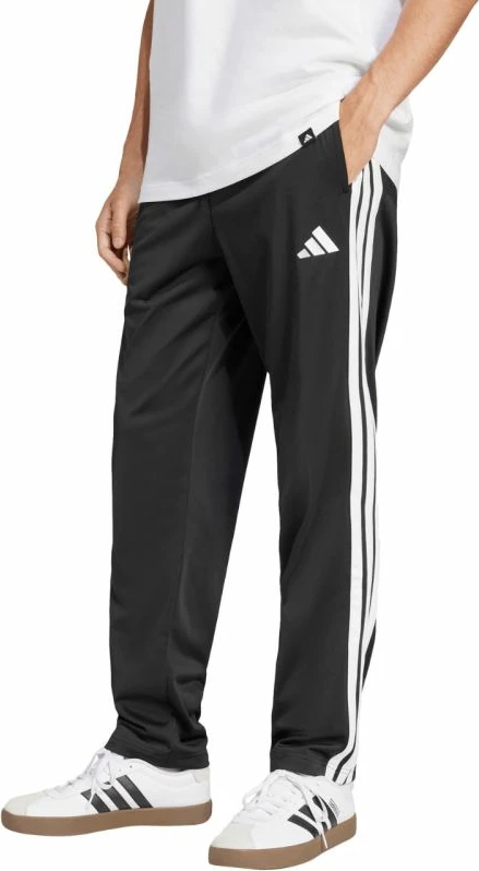 Pantallona për meshkuj adidas 3-Stripes Tricot Regular-Fit Open Hem JI8802, të zeza [Madhësia: S]