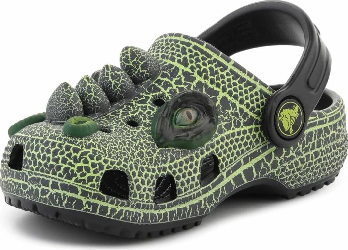 Atlete fëmijësh Crocs Classic I Am Scary Dino Clog T, të zeza