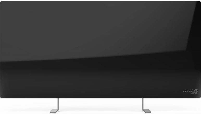 Ngrohës smart AENO Premium Eco AGH0002S 700W, xham i temperuar, infrared + konveksion, Wi‑Fi, i zi