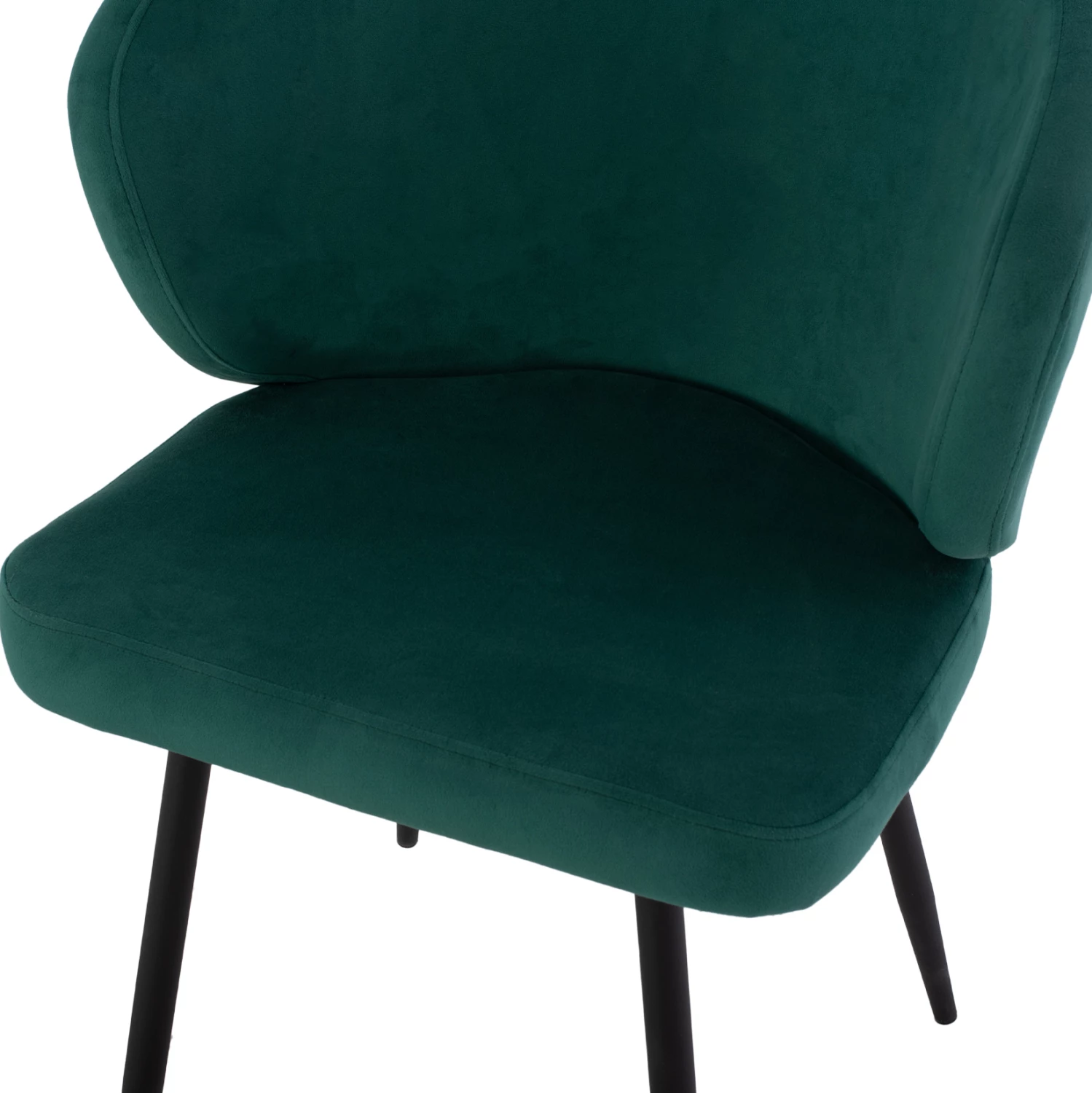 Karrige JIYA me kadife ngjyrë selvi & skelet metalik të zi FH8728.03 60x60x85, set prej 2 copë