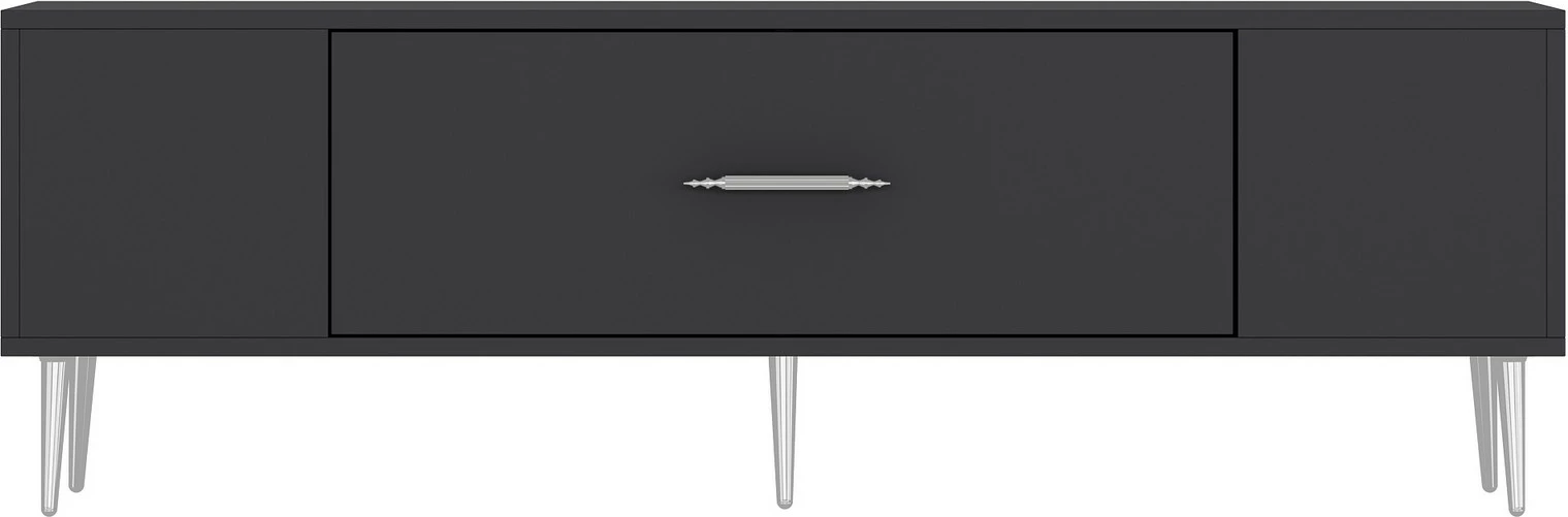 Komodë TV Skye Decor, ngjyrë antracit, argjend