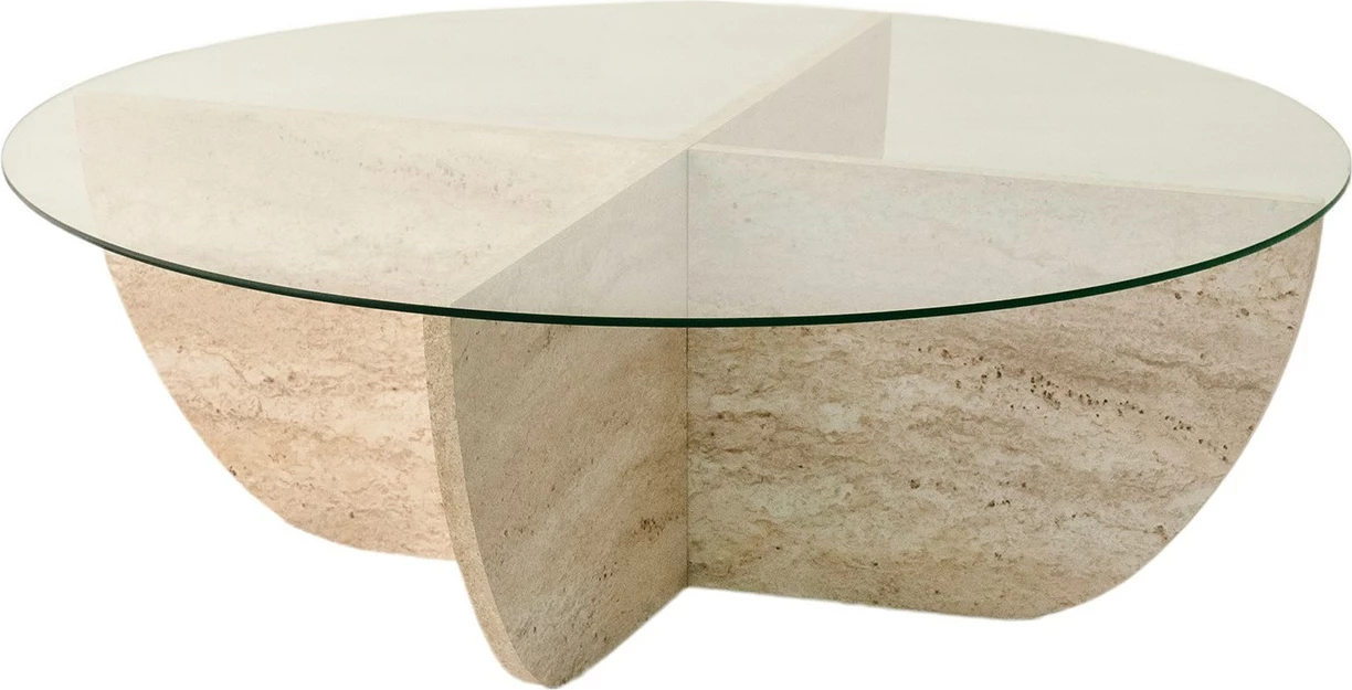 Tavolinë kafeje Hanah Home, Lily, ngjyrë travertin, 90x30cm