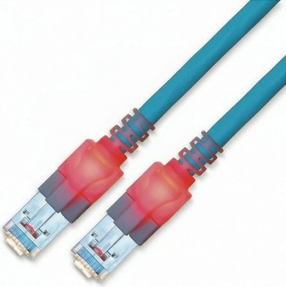 Kabllo rrjeti Easylan DualBoot LED Patch Cat6 S/FTP RJ45, 2 m, blu