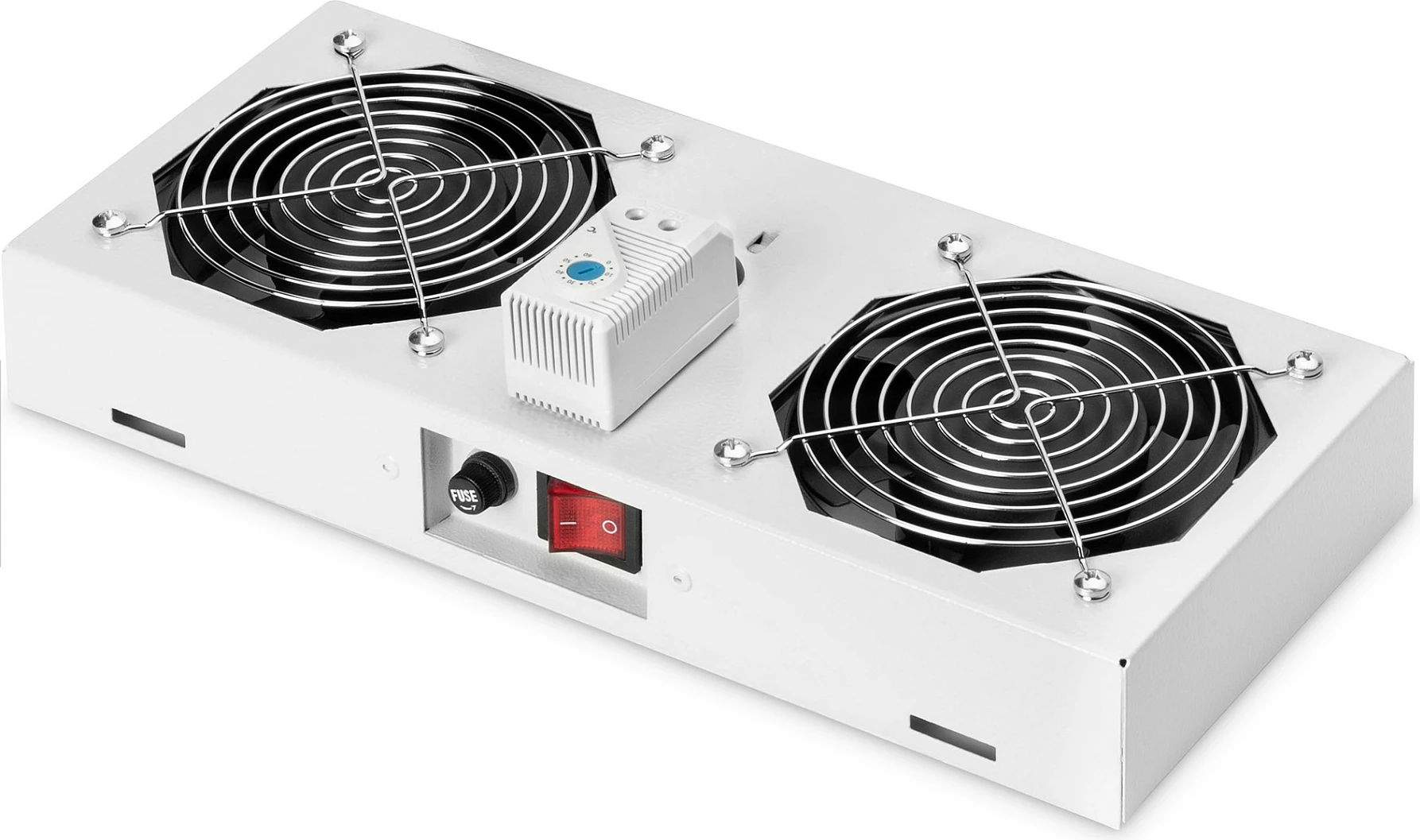 Ventilim tavan për kasë Digitus, 19 inç, 2 ventilatorë, gri